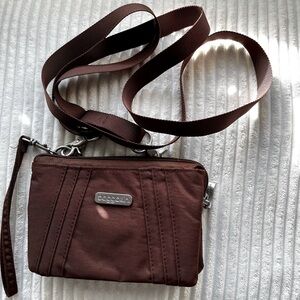 Baggalini Small Expandable Brown Cross Body Bag